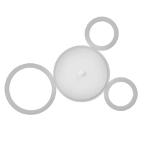 Люстра с ПДУ 2033/3 LED 68Вт белый 47х40х4,5 см BayerLux