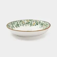 Тарелка &laquo;Гармония лепестков&raquo;, d=18.5 см, фарфор, белая, зелёная