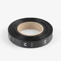 Размерник сатиновый, M, 1000 шт., 12 мм, 30 м, чёрный