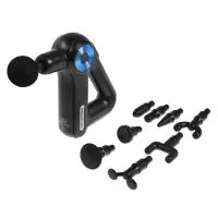 Массажёр для тела LEM-11, перкуссионный, 9 насадок, 9 режимов, чёрный