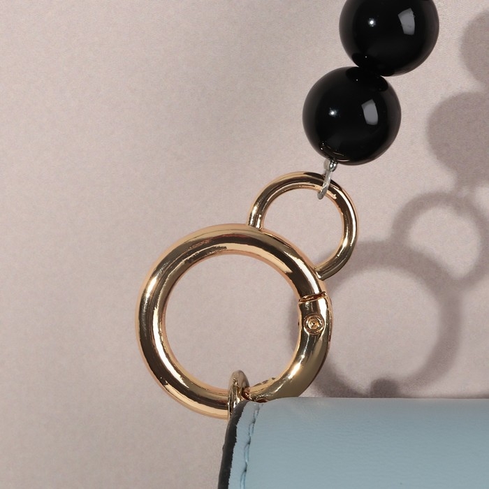 Ручка для сумки, бусы, d = 14 мм, 60 см, цвет чёрный/золотой Ручка для сумки, бусы, d = 14 мм, 60 см, цвет чёрный/золотой