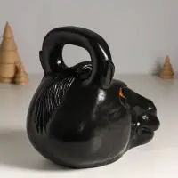 Копилка для денег &laquo;Гиря конь&raquo;, гипс, 20.5&times;25 см, чёрный