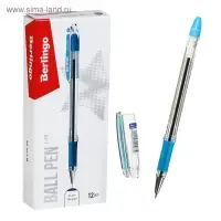 Ручка шариковая Berlingo. I-10, синий стержень, узел 0.4 мм, резиновый упор