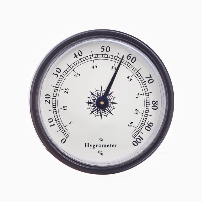 Гигрометр, d-6.5 см, черный Гигрометр, d-6.5 см, черный
