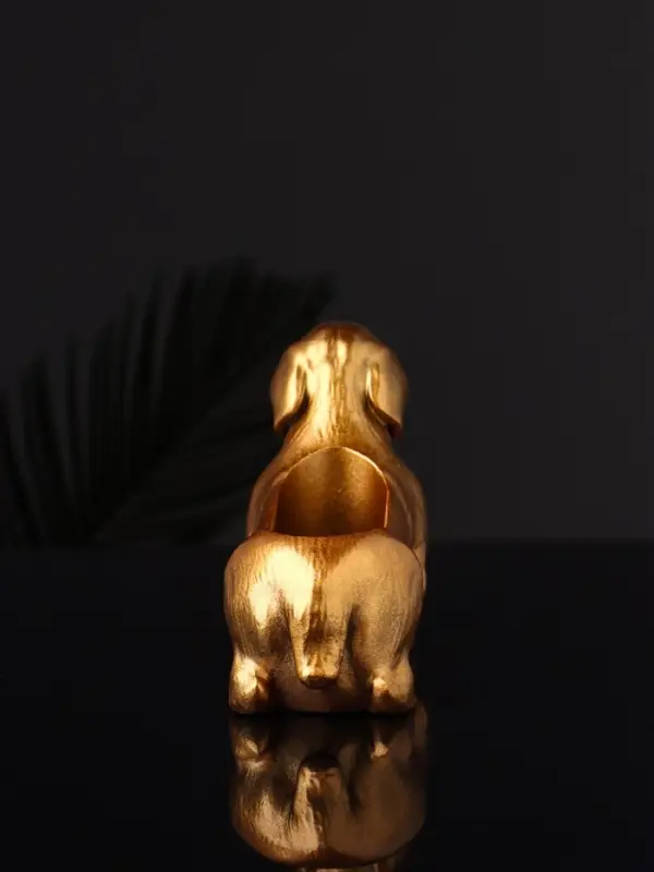 Подставка для мелочей "Такса" 16х10х6 см, бронза