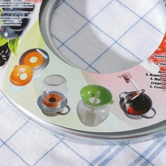 Набор для консервирования ЭНТЕН, 5 предметов; воронка, магнит, совок, переходник, стерилизатор, МИКС