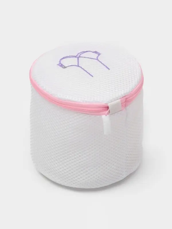 Мешок для стирки бюстгальтеров Доляна, 16&times;16&times;16 см, трёхслойный, крупная сетка, белый