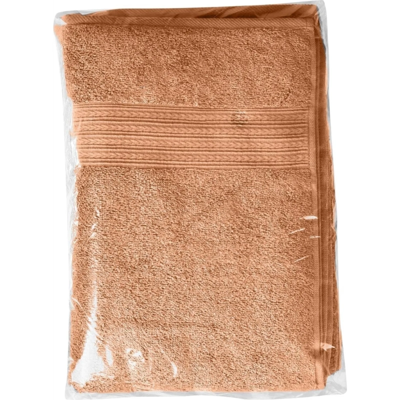 Набор полотенец махровых Luscan/бордюр 400г/м2, 70х140 беж, 5 шт/уп