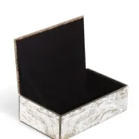 Шкатулка для украшений &laquo;Каллы&raquo;, зеркальная, 21&times;13&times;7 см, золотые разводы