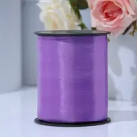 Лента для декора и подарков 0.5 см &times; 500 м, фиолетовая