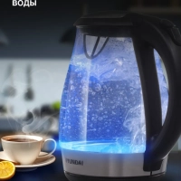 Чайник HYK-G2030 1,7л 2200Вт черный (стекло)