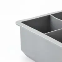 Форма для льда с крышкой &laquo;Заготовка&raquo;, 8 ячеек, 22&times;11.5&times;5 см, силикон, серая