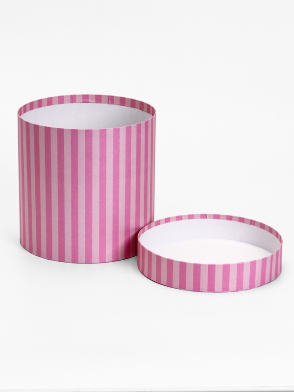 Шляпная коробка, полосы , 20 х 20 см