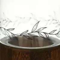 Ваза для цветов стеклянная с деревянной подставкой, 25.5&times;10 см, 1.25 литра