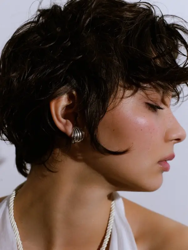 Серьги клипсы для ушей QF &laquo;Ракушка&raquo;, цвет чернёное серебро