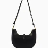 Сумка женская багет TEXTURA на молнии, 24&times;6&times;14 см, чёрная