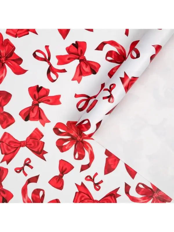 Бумага упаковочная глянцевая «Банты», 50 х 70 см Бумага упаковочная глянцевая «Банты», 50 х 70 см