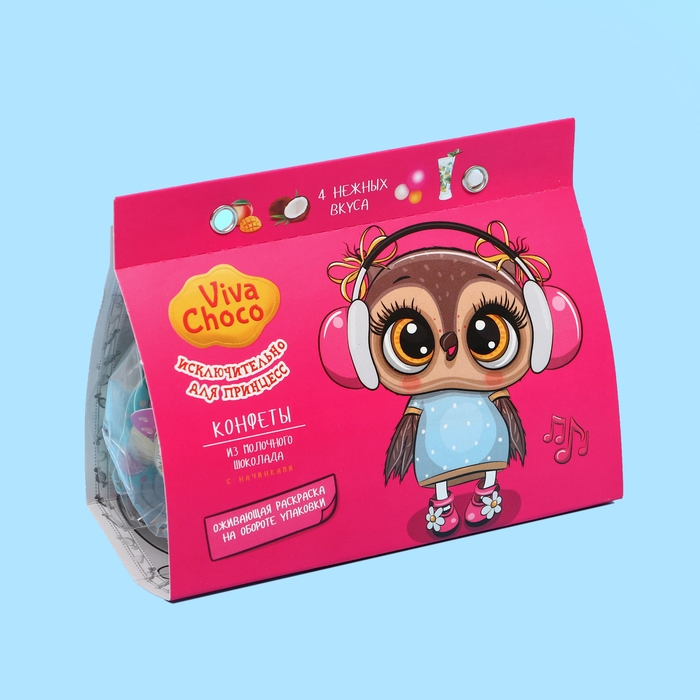 Конфеты шоколадные с кремовой начинкой VivaChoco «Исключительно для принцесс», 100 г Конфеты шоколадные с кремовой начинкой VivaChoco «Исключительно для принцесс», 100 г