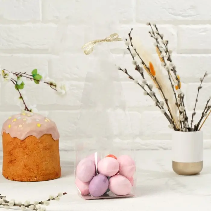 Пакет  Пакет "Подарочный", с жестким дном, МИКС, 7 х 11 х 53 см