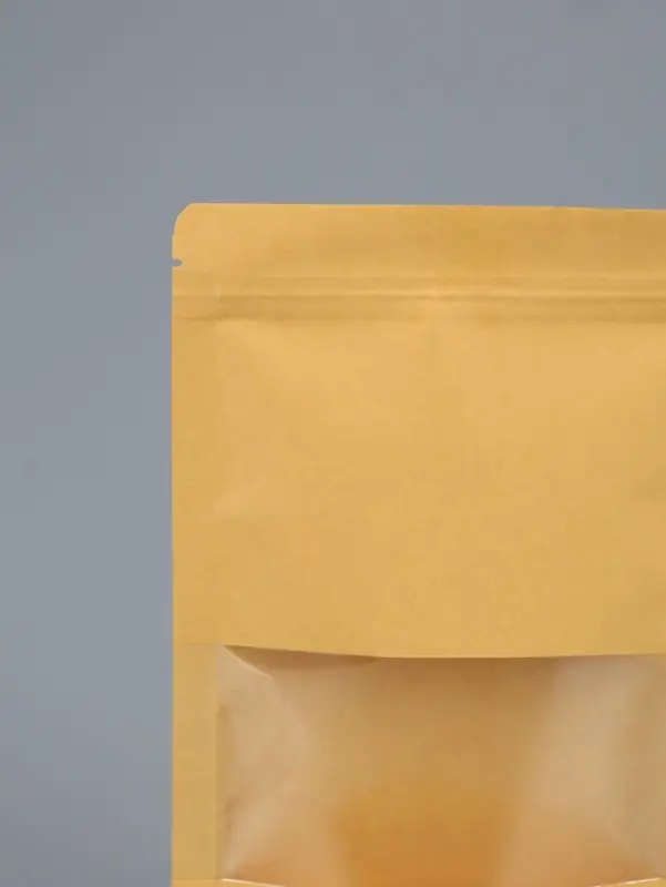 Пакет Zip - lock Крафт с прямоугольным окном 14&times;22 см