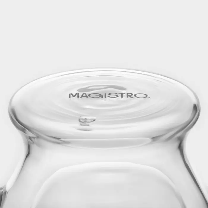 Кружки с двойными стенками Magistro &laquo;Капучино&raquo;, 280 мл, 12&times;9&times;11 см, набор 2 шт., стекло, прозрачные