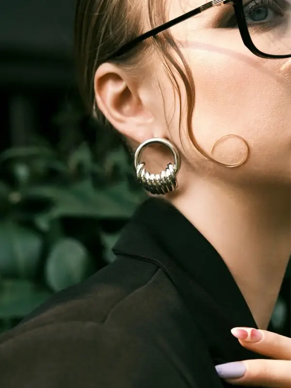 Серьги металл &laquo;Кольца&raquo;, тренд, цвет золото