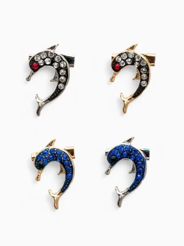 Брошь &laquo;Дельфин&raquo;, мини, МИКС