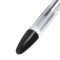 Набор шариковых ручек, 4 штуки, узел 0.5 мм, чёрный стержень, резиновый упор, прозрачный корпус