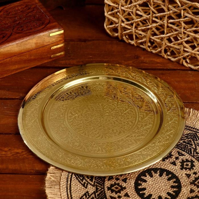Блюдо Блюдо "Роспись" латунь 24х24 см
