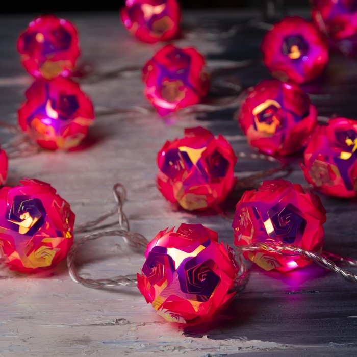 Гирлянда «Нить» 4.5 м с насадками «Цветочные шары», IP20, прозрачная нить, 15 LED, свечение белое, 220 В Гирлянда «Нить» 4.5 м с насадками «Цветочные шары», IP20, прозрачная нить, 15 LED, свечение белое, 220 В