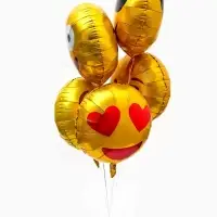 Воздушные шары фольгированные 18" &laquo;Смайлики&raquo; набор 5 штук