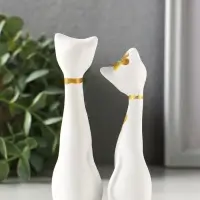 Набор фигурок 2 шт. керамика &laquo;Love - коты&raquo;, 11 см, белый