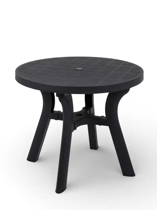Стол садовый &laquo;Атлант&raquo;, 80&times;80&times;76.5 см, круглый, пластиковый, цвет графитовый