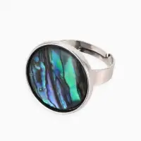 Кольцо из эпоксидной смолы &laquo;Галиотис&raquo;, круг, безразмерное