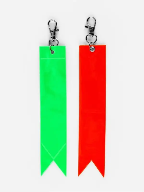 Светоотражающий элемент &laquo;Флажок&raquo;, 15&times;3 см, жёлтый, оранжевый, зелёный