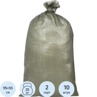 Мешок п/п строительный зеленый 95х55 (40 гр) 10шт/уп