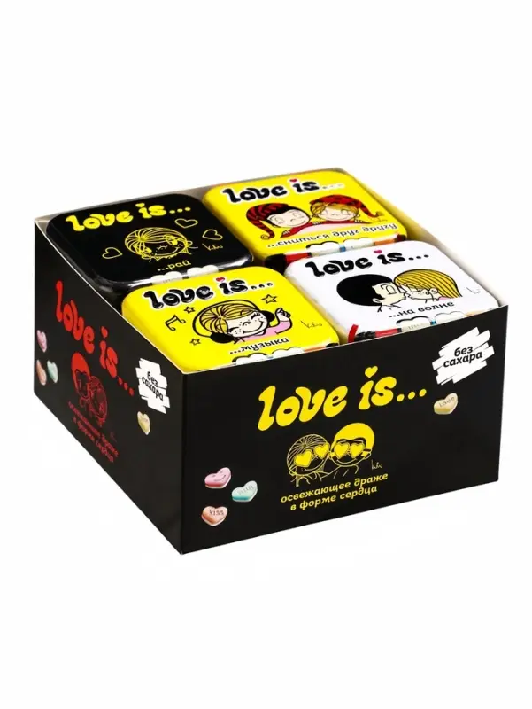 Освежающие конфеты Love is, в форме сердца, со вкусом морской соли и лимона, 20 г