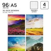 Тетради 96 листов в клетку &laquo;Прекрасная пора&raquo;, 4 штуки