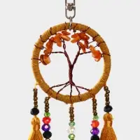 Брелок ловец снов "Древо" 19 см, цв. бежевый Брелок ловец снов "Древо" 19 см, цв. бежевый