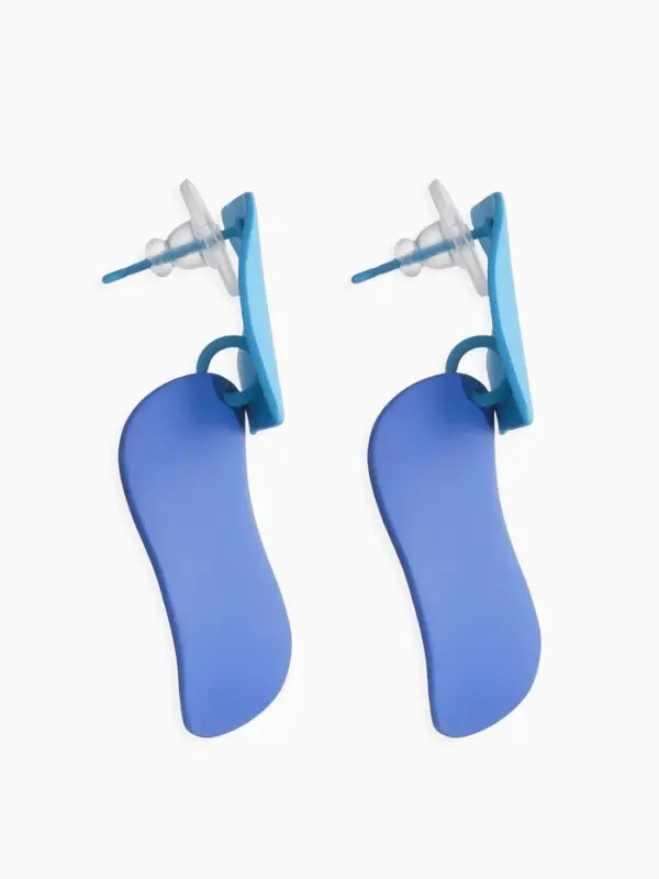 Серьги металл &laquo;Яркость&raquo;, геометрия, синие