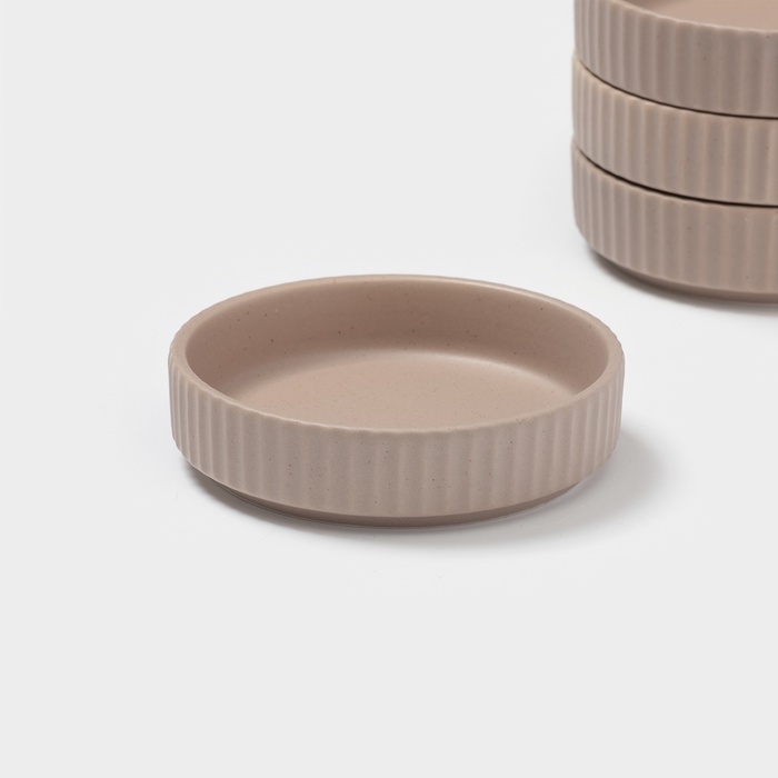 Набор соусников Magistro Jarwah  Набор соусников Magistro Jarwah "Lausanne", 100 мл, 9,5х2,4 см, 4 шт, коричневые