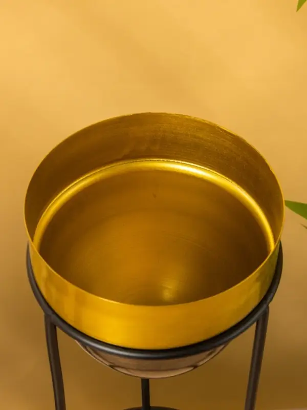 Кашпо на подставке  Кашпо на подставке "Золотое руно" железо 15,5х15,5х35,5 см