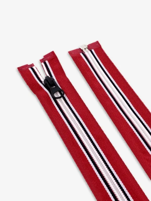 Молния &laquo;Спираль&raquo;, №5, разъёмная, замок автомат, 80 см, красная, белая, чёрная