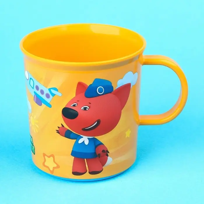 Кружка детская &laquo;Ми-Ми-Мишки&raquo; с нескользящим дном, 200 мл., цвет оранжевый