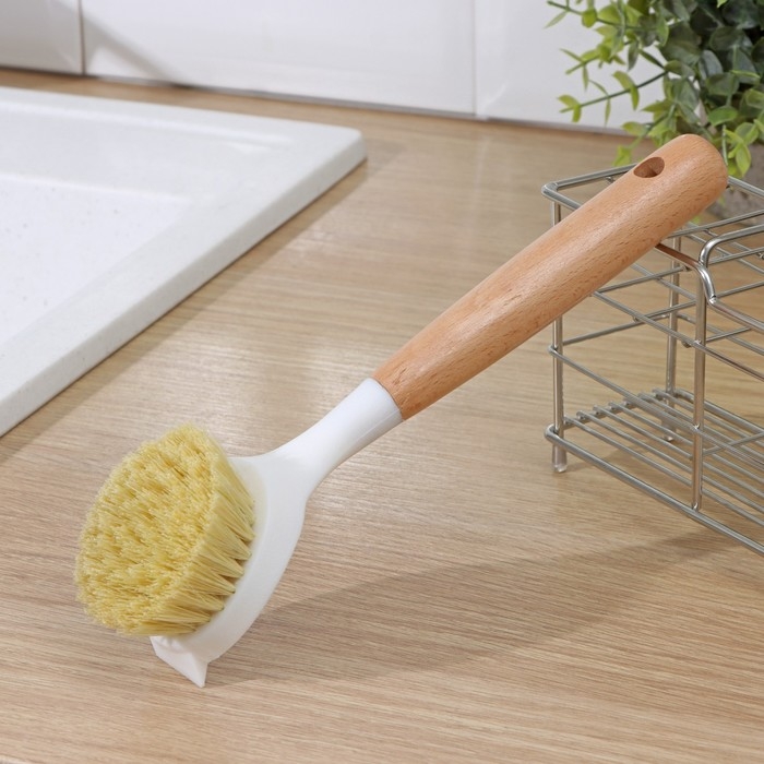 Щётка для посуды Доляна Meli, 24 см, буковое дерево Щётка для посуды Доляна Meli, 24 см, буковое дерево