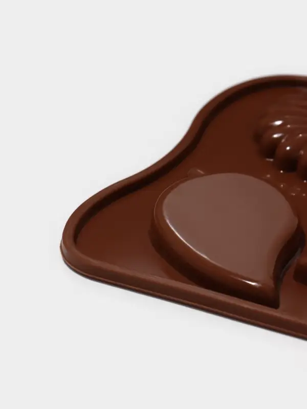 Форма для шоколада Доляна &laquo;Цветение&raquo;, силикон, 21&times;10.5&times;0.7 см, 12 ячеек, коричневая