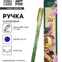 Ручка шариковая, синяя паста, 0.7 мм, пластик, софт-тач, набор из 2 шт. &laquo;Учитель&raquo;