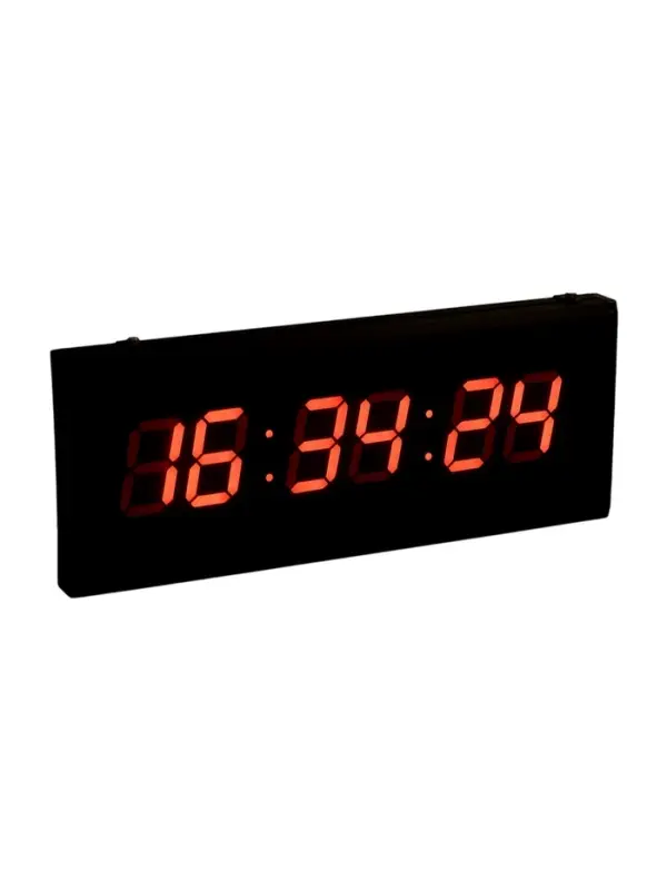 Часы настенные электронные &laquo;Соломон&raquo;, 48&times;19&times;3 см, индикация красная, 7.5&times;4 см