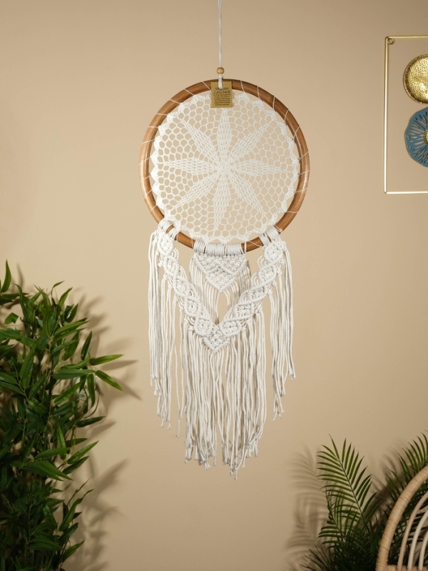 Ловец снов "Белый цветочек" 32х100 см.