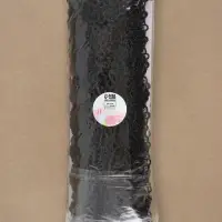 Кружево гипюровое, 65 мм, 6.8&plusmn;0.5 м, цвет чёрный